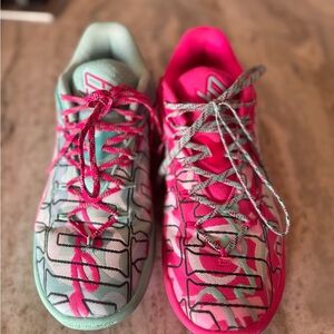 Vibrant Pink and Mint Sneakers